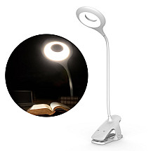 Wireless LED reading lamp with clip + white micro USB cable