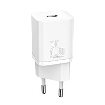 Baseus Super Si 1C fast wall charger USB Type C 25W Power Delivery Quick Charge white (CCSP020102)