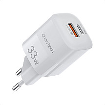 Choetech fast charger GaN USB / USB Type C PD QC 33W white (PD5006)