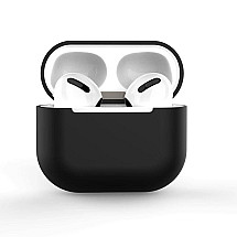 Case for AirPods Pro Silicone Soft Earphone Cover Black (Case C)