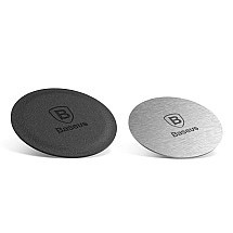 Baseus Magnet Iron Suit self-adhesive plates for magnetic holders - silver and black (2 pcs.)