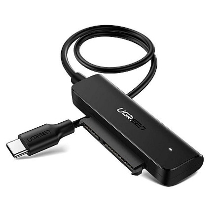 Ugreen adapter 2.5  SATA III 3.0 HDD SSD - USB Type C 3.2 Gen 1 (SuperSpeed USB 5 Gbps) adapter black (70610 CM321)