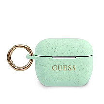 Guess GUACAPSILGLGN AirPods Pro cover green/green Silicone Glitter