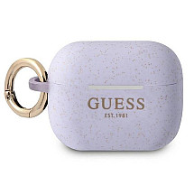 Guess GUAPSGGEU AirPods Pro cover purple/purple Silicone Glitter