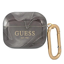 Guess GUA3UNMK AirPods 3 cover black/black Marble Collection