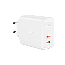 Acefast charger 2x USB Type C 40W, PPS, PD, QC 3.0, AFC, FCP white (A9 white)