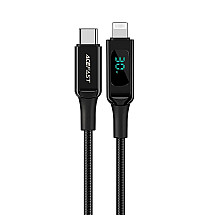 Acefast cable MFI USB Type C - Lightning 1.2m, 30W, 3A black (C6-01 Black)