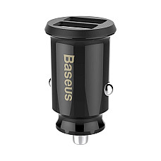 Baseus Grain Car Charger CCALL-ML01 mini charger 2x USB-A 3.1A - black