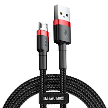 Baseus Cafule Cable CAMKLF-B91 USB-A / micro USB 2.4A 1 m - black and red