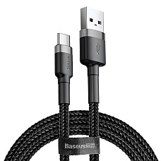 Baseus Cafule USB-A / USB-C QC 3.0 3A cable 0.5 m - black-gray