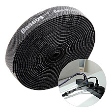 Baseus Rainbow Circle hook and loop Straps - Velcro tape Velcro cable organizer 3m black (ACMGT-F01)