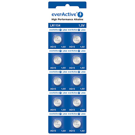 Bateria everActive Alkaline G13 LR44 LR1154 blister 10szt.