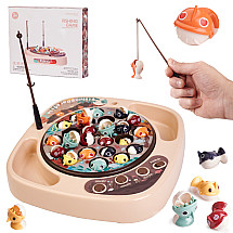 Family game fish fishing + accessories beige 27el.