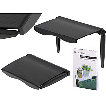 Laptop TV screen organiser shelf black