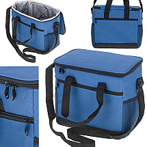 Ceļojumu termosoma silta vai auksta ēdiena uzglabāšanai un pārnēsāšanai pludmalē/piknikā, 16l, zils l Travel thermal bag for storing and carrying warm or cold food