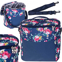 Ceļojumu termosoma silta vai auksta ēdiena uzglabāšanai un pārnēsāšanai pludmalē/piknikā, 11l, tumši zila l Travel thermal bag for storing and carrying warm or cold food