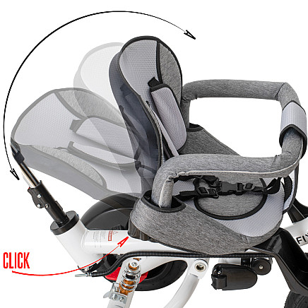 Fix V3 Kids Baby Bike Tricycle Stroller Buggy, grey