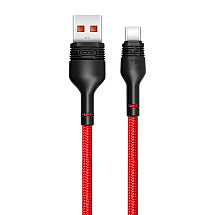 USB to USB-C cable XO NB55 5A, 1m (red)