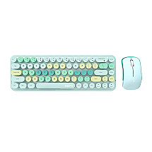 Wireless keyboard + mouse set MOFII Bean 2.4G (Green)