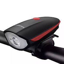 Bicycle electronic bell and light Rockbros 7588 (black and red)