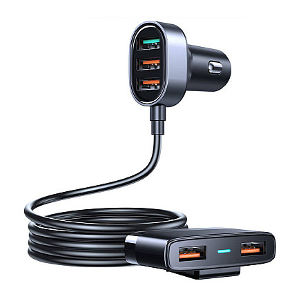 Auto lādētājs Joyroom JR-CL03 Pro 45W 5-Port USB (melns)