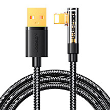 Angle Cable to USB-A / Lightning / 1.2m Joyroom S-UL012A6 (black)