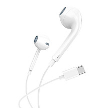 In-ear headphones, wired Foneng T15, USB-C, 1.2m (white)