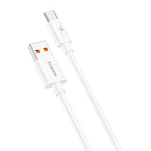Foneng X67 USB-USB-C kabelis, 5A, 1 m (balts)