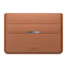 INVZI Leather Case / Cover with Stand Function for MacBook Pro/Air 15/16 (Brown)