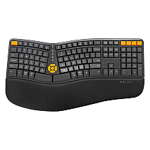 Vadu ergonomiskā tastatūra Delux GM905DB Grey/Orange