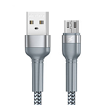 Cable USB Micro Remax Jany Alloy, 1m, 2.4A (silver)