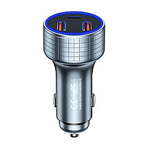 Car charger 2x USB, USB-C  Remax RCC327, 83W (tarnish)