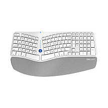 Wireless Ergonomic Keyboard Delux GM901D BT+2.4G (white)