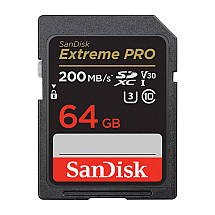 Memory card SANDISK EXTREME PRO SDXC 64GB 200/90 MB/s UHS-I U3 (SDSDXXU-064G-GN4IN)