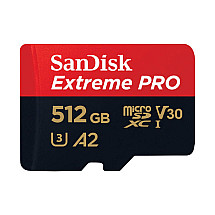 Memory card SANDISK EXTREME PRO microSDXC 512GB 200/140 MB/s UHS-I U3 (SDSQXCD-512G-GN6MA)