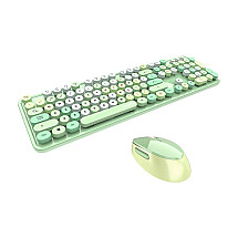 Wireless keyboard + mouse set MOFII Sweet 2.4G (green)