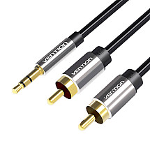 3.5mm Male to 2x RCA Male Audio Cable 3m Vention BCFBI Black