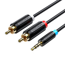 Audio Adapter Cable 3.5mm Male to 2x Male RCA 8m Vention BCLBK Black