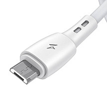 USB-Micro USB kabelis Vipfan Racing X05, 3A, 2m (balts)