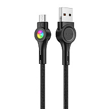 USB to Micro USB cable Vipfan Colorful X08, 3A, 1.2m (black)