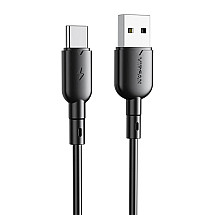 USB to USB-C cable Vipfan Colorful X11, 3A, 1m (black)