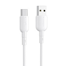 USB to USB-C cable Vipfan Colorful X11, 3A, 1m (white)