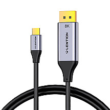 Lention USB-C to 8K60Hz DisplayPort cable, 1.7m (black)