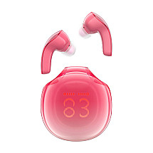 Earphones TWS Acefast T9, Bluetooth 5.3, IPX4 (pomelo red)