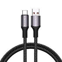 Fast Charging cable Rocoren USB-A to USB-C Retro Series 2m 3A (grey)