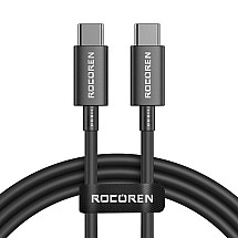 Fast Charging cable Rocoren USB-C to USB-C Simples Series 100W, 1m (black)