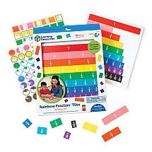 Rainbow Fraction Tiles With Tray Learning Resources LER 0615