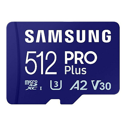 Memory card Samsung Pro PLUS microSDXC 512GB 180/130 MB/s UHS-I U3 (MB-MD512SA/EU)