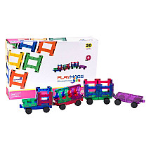 Magnetic tiles 3D Train Playmags 155 - 20 pcs set