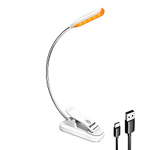 Wireless lamp Glocusent clip-on book light, USB-C (White)